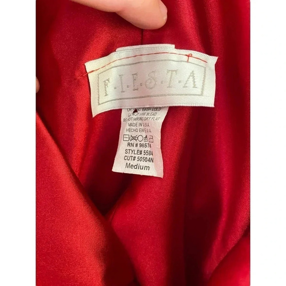 Fiesta Women's Red Sleeveless Fit & Flare Dress Size Medium - Picture 4 of 4